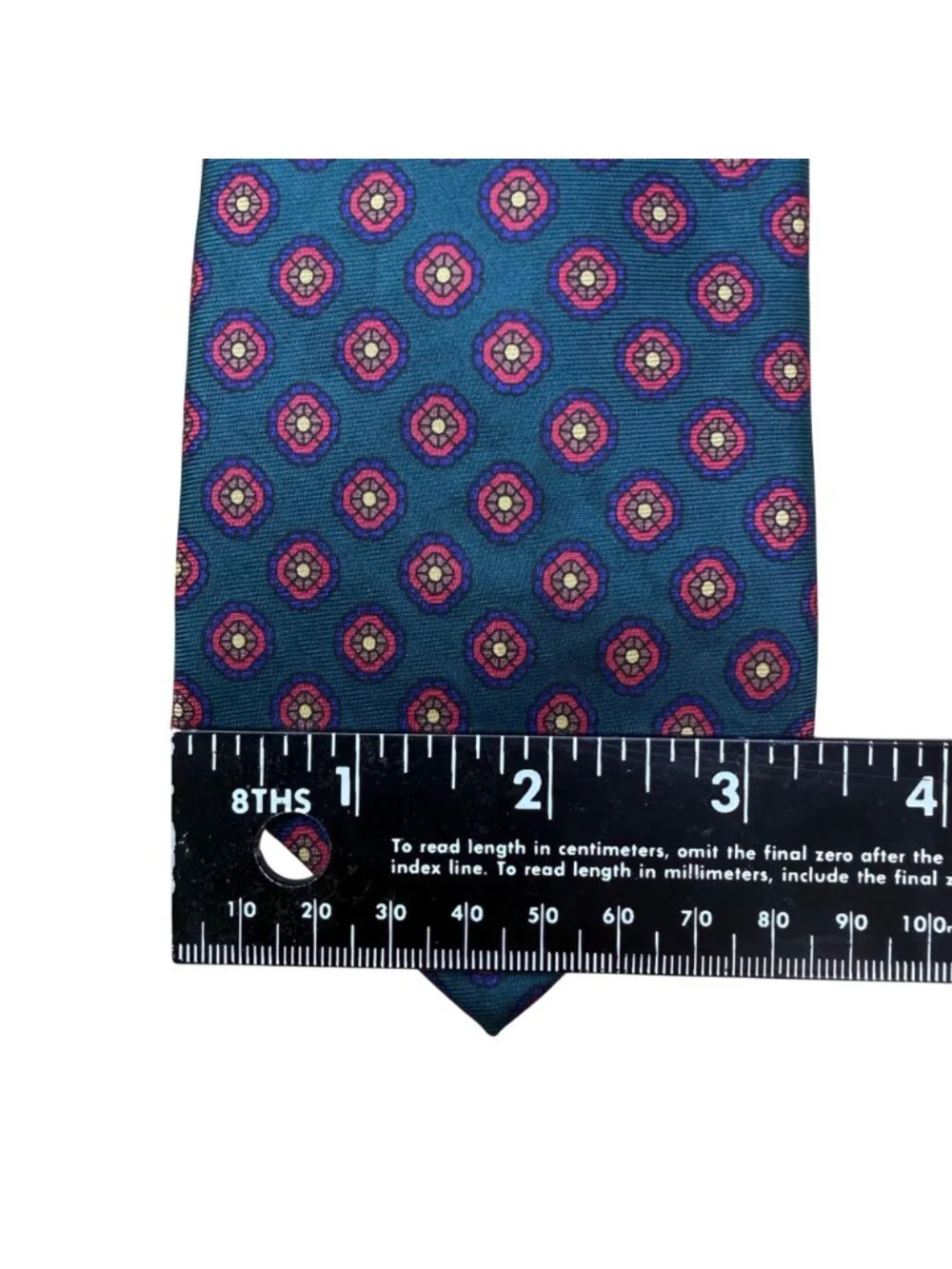 Claybrooke Mens Teal Multicolor Silk Patterned Tie
